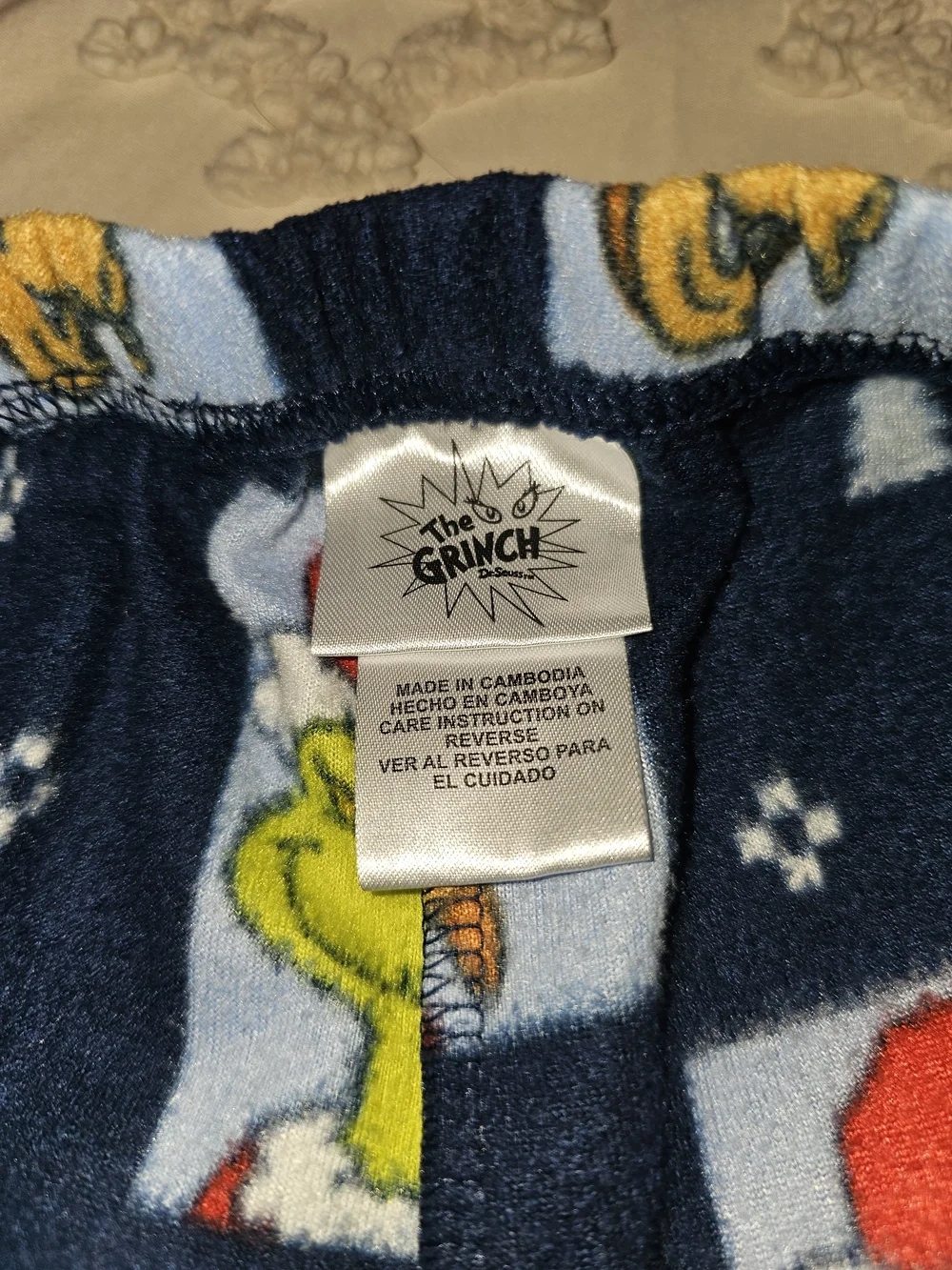 Komar Kids 'Big' Kids Navy Grinch Print Holiday Pajama Pants